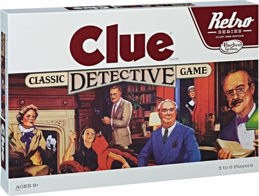 Hasbro Gaming Retro Series Clue Board Game Classic Mystery Game