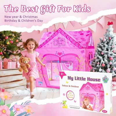 Kids Princess Castle Tent for Kids Indoor Outdoor Playhouse