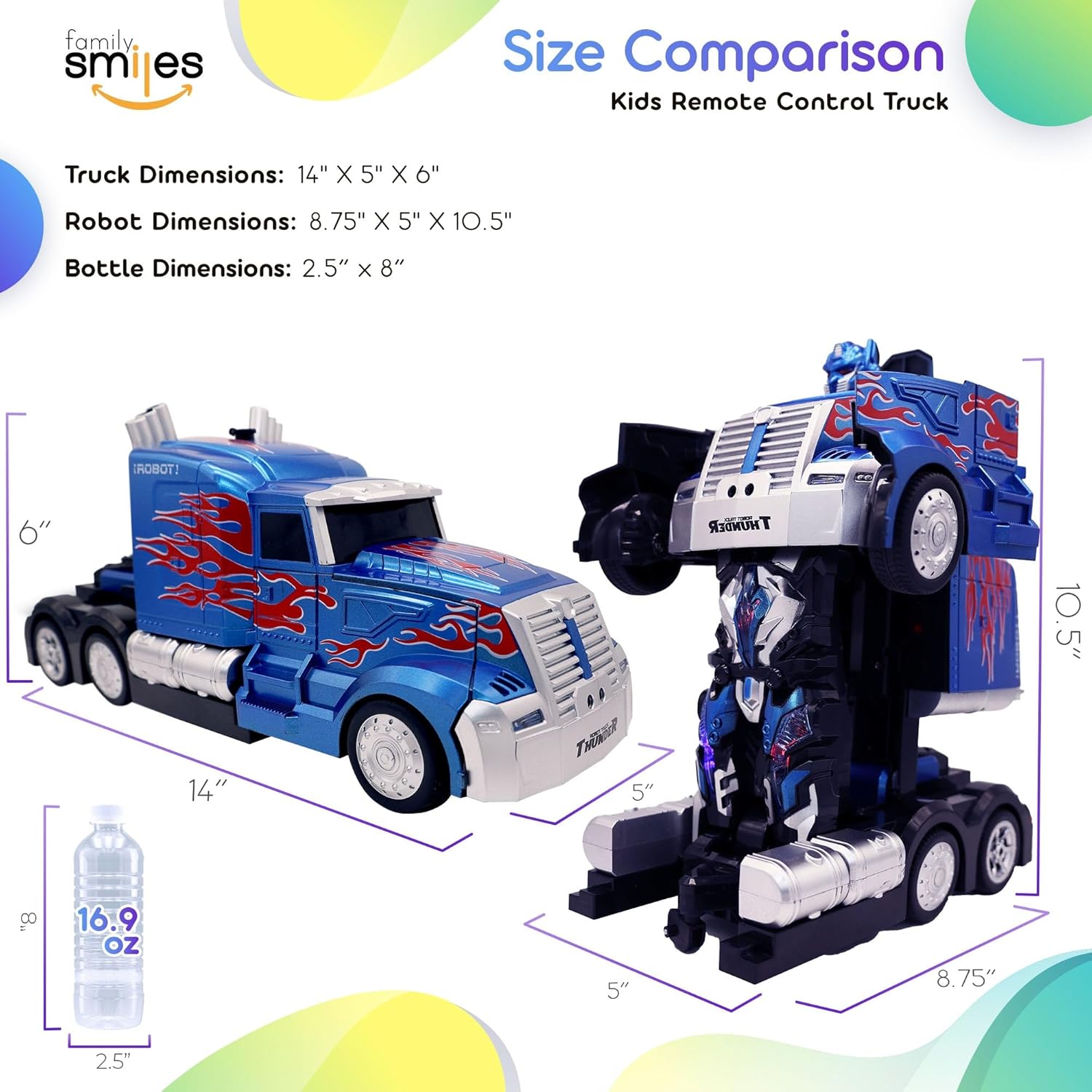 Kids Transforming Robot RC Truck Toys for Boys Kids Transforming Robot RC Truck Toys for Boys