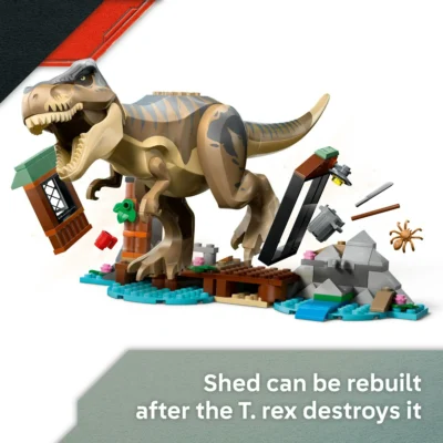 LEGO Jurassic World T. rex River Escape Dinosaur Toy For Kids