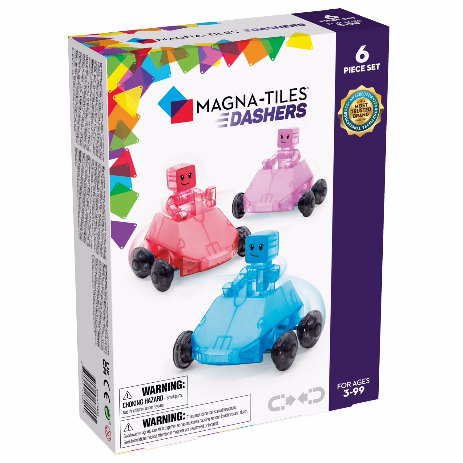 MAGNA-TILES Dashers 6-Piece Magnetic Construction Set