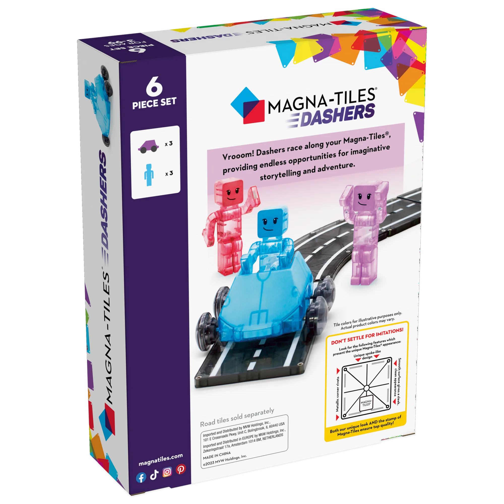 MAGNA-TILES Dashers 6-Piece Magnetic Construction Set MAGNA-TILES Dashers 6-Piece Magnetic Construction Set