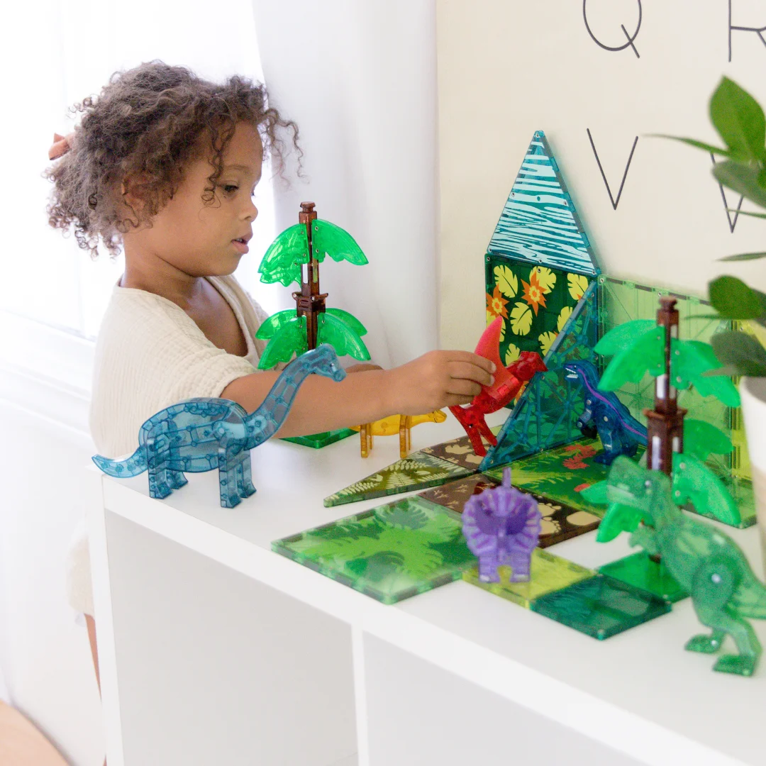 MAGNA-TILES Dino World XL 50-Piece Magnetic Construction Set MAGNA-TILES Dino World XL 50-Piece Magnetic Construction Set