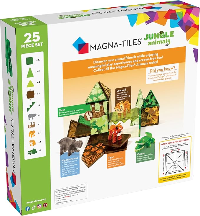 MAGNA-TILES Jungle Animals 25-Piece Magnetic Construction Set MAGNA-TILES Jungle Animals 25-Piece Magnetic Construction Set