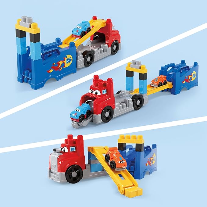 MEGA BLOKS First Builders Toddler Building Blocks Toy Set Build & Race Rig MEGA BLOKS First Builders Toddler Building Blocks Toy Set Build & Race Rig