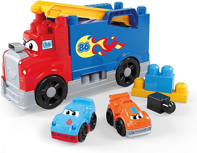 MEGA BLOKS First Builders Toddler Building Blocks Toy Set Build & Race Rig MEGA BLOKS First Builders Toddler Building Blocks Toy Set Build & Race Rig