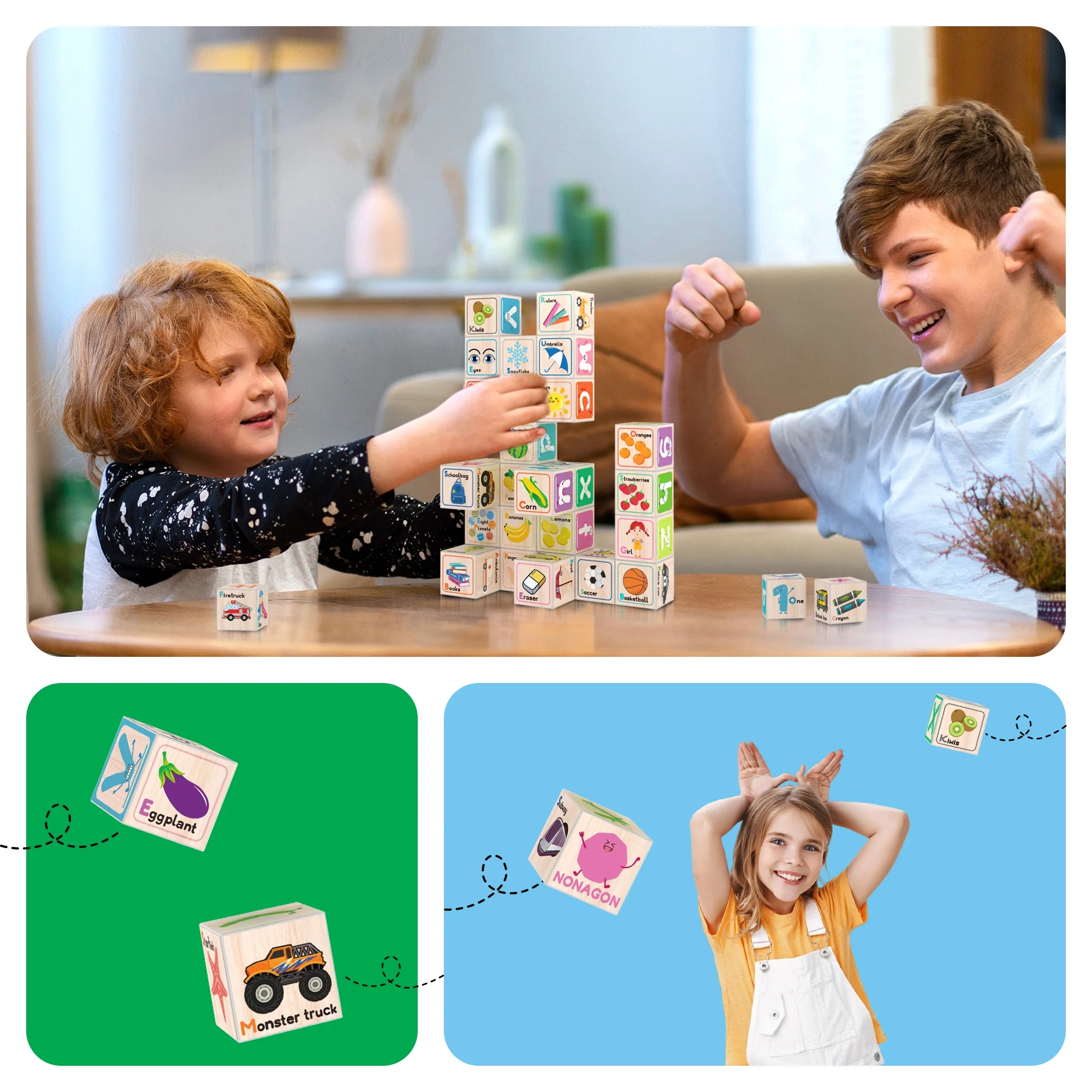 Magnetic Puzzle Cubes 216 Patterns Alphabet Numbers & Shapes 36 PCS Magnetic Puzzle Cubes 216 Patterns Alphabet Numbers & Shapes 36 PCS
