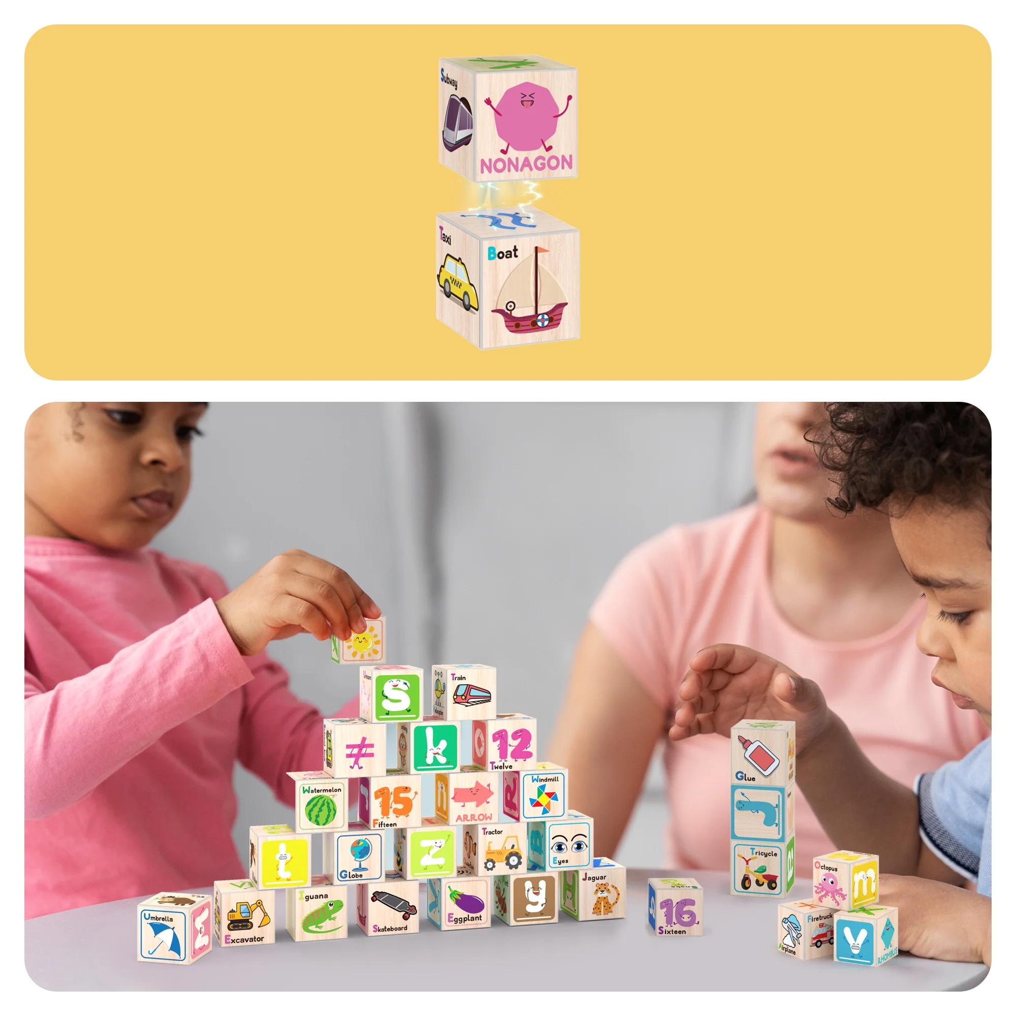 Magnetic Puzzle Cubes 216 Patterns Alphabet Numbers & Shapes 36 PCS Magnetic Puzzle Cubes 216 Patterns Alphabet Numbers & Shapes 36 PCS