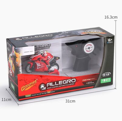 Mini RC Motorcycle 2.4G Full Proportional Remote Control Electric Drift Bike
