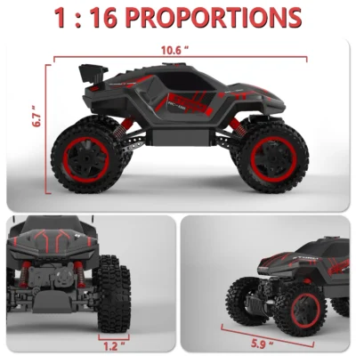 Monster Truck Remote Control Cars 60 Min Play Car Gifts for Boys