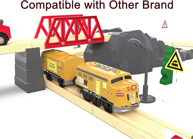 Motorized Train for Kids Remote Control Locomotive Train Toy for Wooden Tracks Motorized Train for Kids Remote Control Locomotive Train Toy for Wooden Tracks