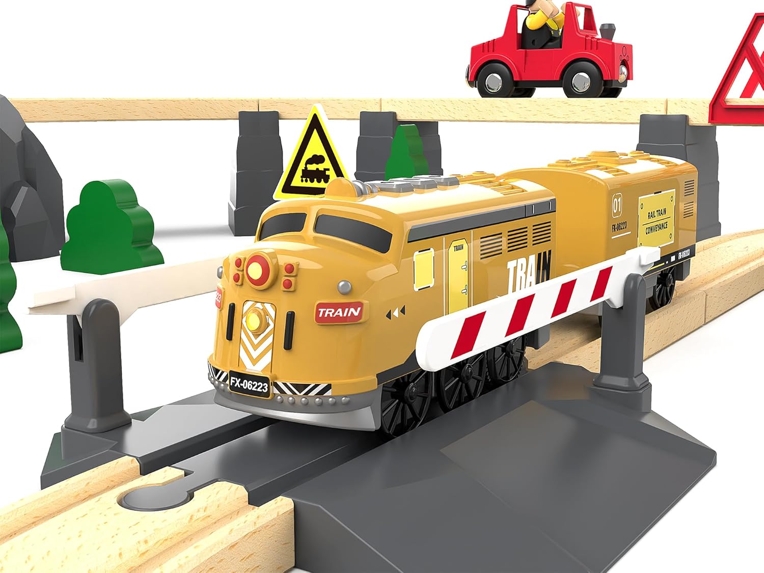 Motorized Train for Kids Remote Control Locomotive Train Toy for Wooden Tracks Motorized Train for Kids Remote Control Locomotive Train Toy for Wooden Tracks