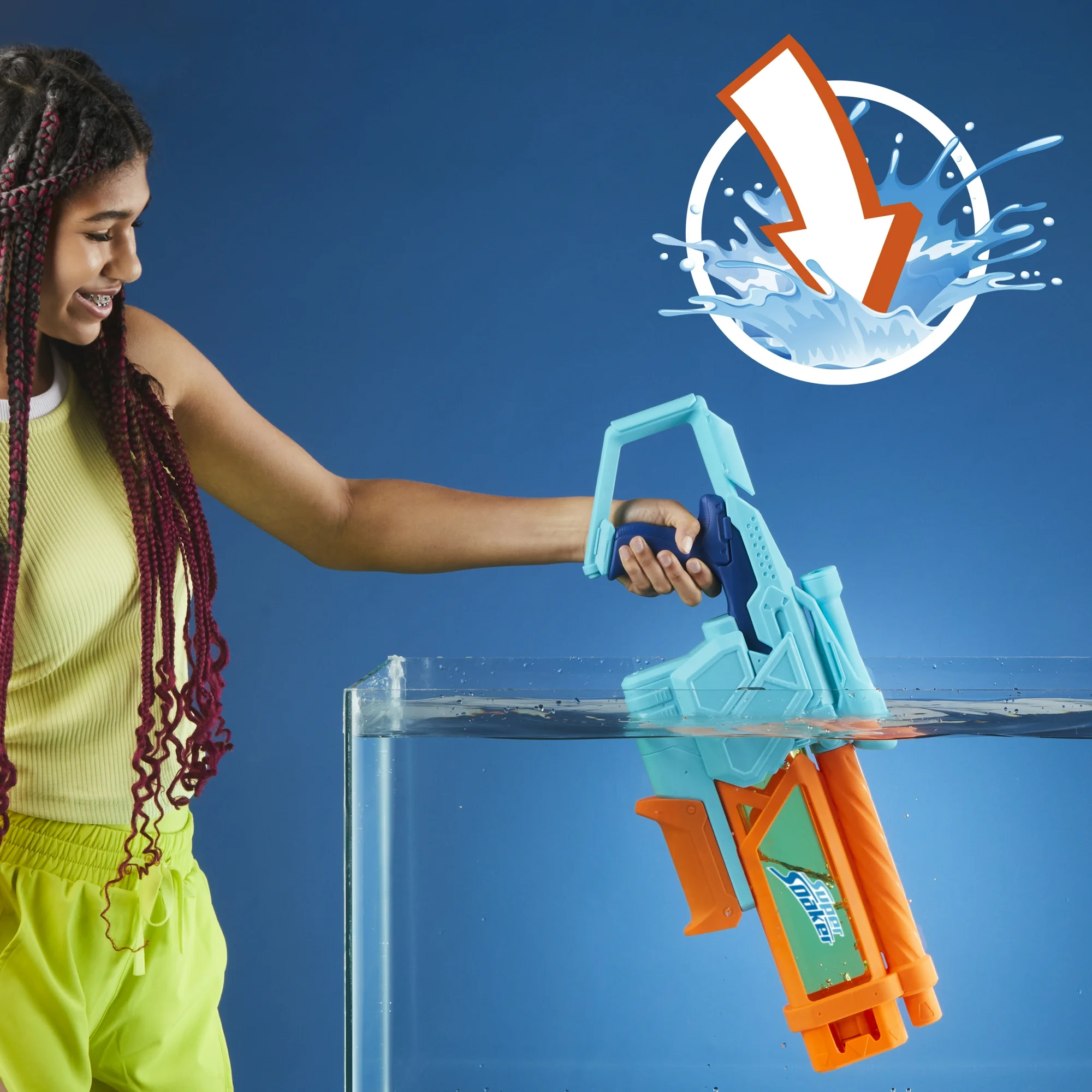 Nerf Super Soaker Mega Dunk-Fill Water Blaster Instant Refill Tank Nerf Super Soaker Mega Dunk-Fill Water Blaster Instant Refill Tank