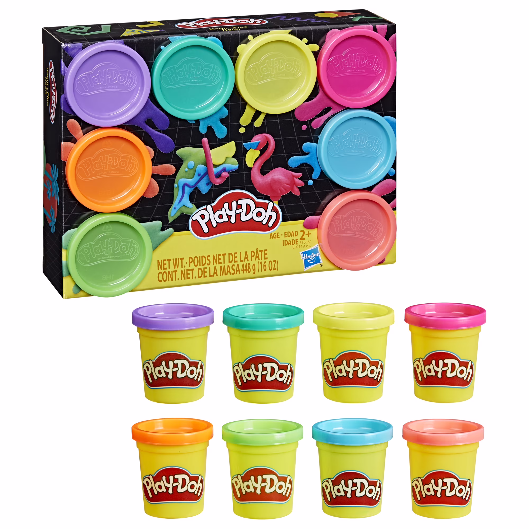 Play-Doh Neon Colors 8 Pack of 2 Ounce Cans Arts and Crafts for Kids