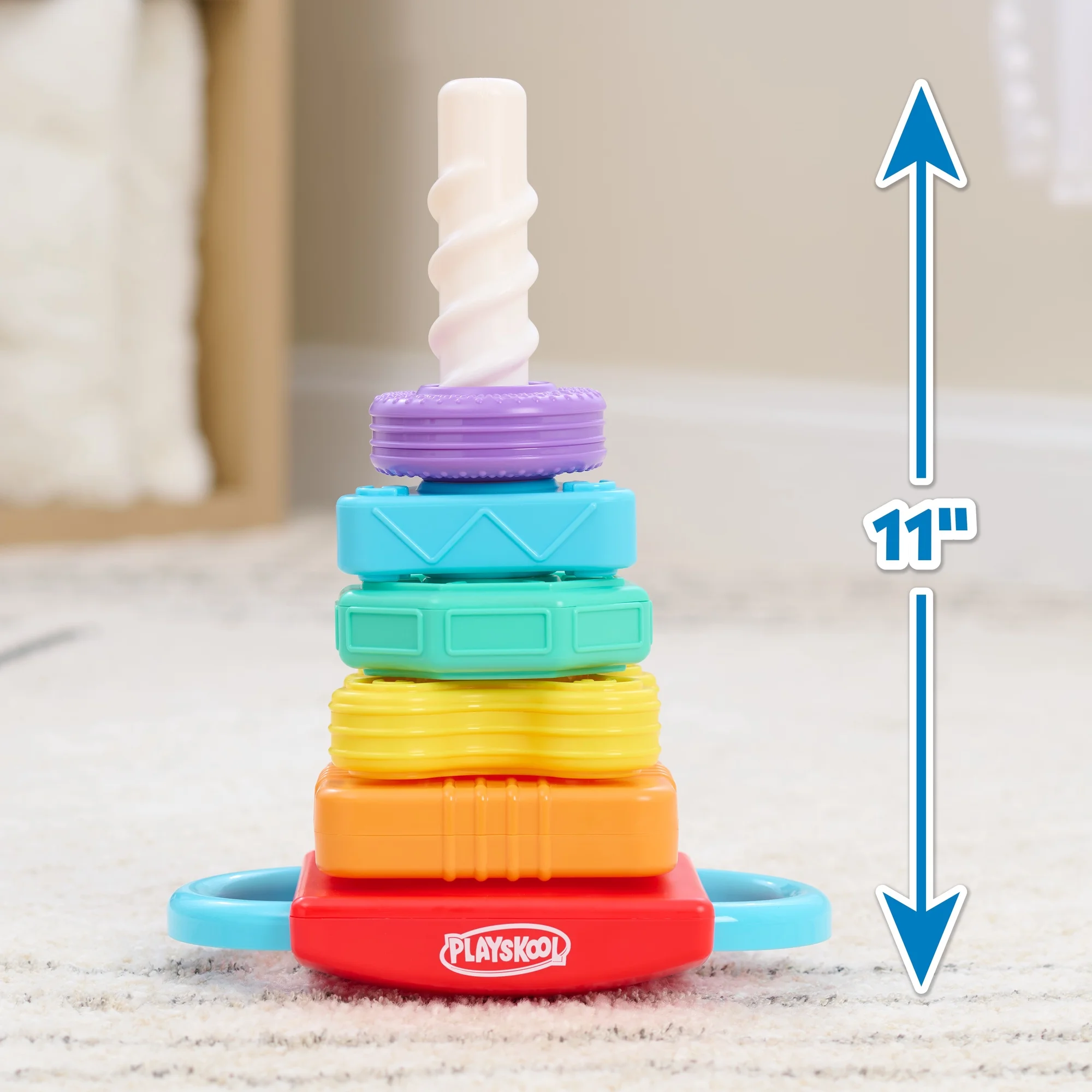 Playskool Spin 'N Rock Stacker Baby Learning Toy Playskool Spin 'N Rock Stacker Baby Learning Toy
