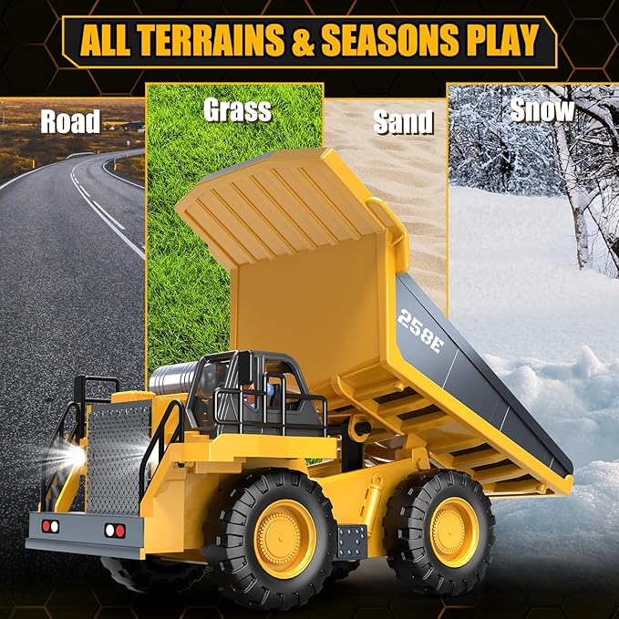 RC Dump Truck Toy for Boys Remote Control Play Truck Construction Vehicles RC Dump Truck Toy for Boys Remote Control Play Truck Construction Vehicles