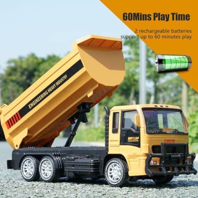 Remote Control Dump Truck 2.4GHz RC Construction Vehicle with LED