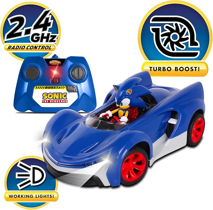 Sonic Racing 2.4GHz Radio Control Toy Car with Turbo Boost Sonic Racing 2.4GHz Radio Control Toy Car with Turbo Boost