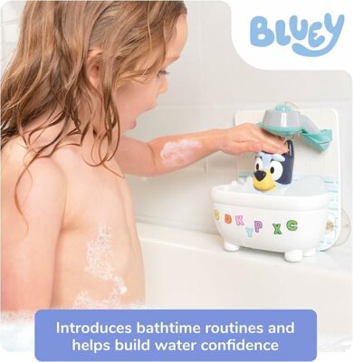 TOMY Toomies Shower & Scrub Bluey Create Your Own Bubbles Bath Toys
