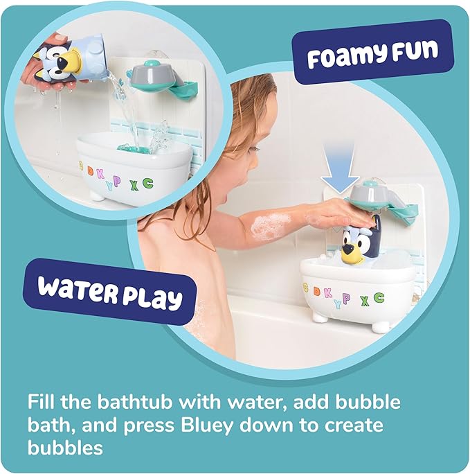 TOMY Toomies Shower & Scrub Bluey Create Your Own Bubbles Bath Toys TOMY Toomies Shower & Scrub Bluey Create Your Own Bubbles Bath Toys