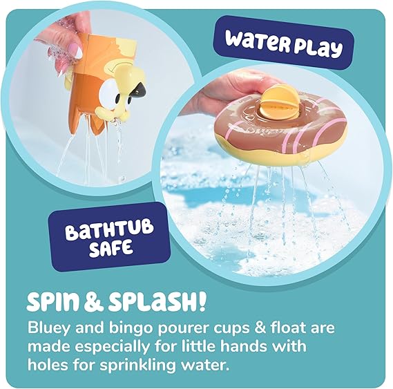 TOMY Toomies Splash & Float Bingo and Bluey Water Toys TOMY Toomies Splash & Float Bingo and Bluey Water Toys