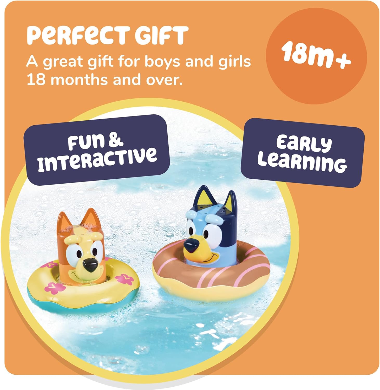 TOMY Toomies Splash & Float Bingo and Bluey Water Toys TOMY Toomies Splash & Float Bingo and Bluey Water Toys