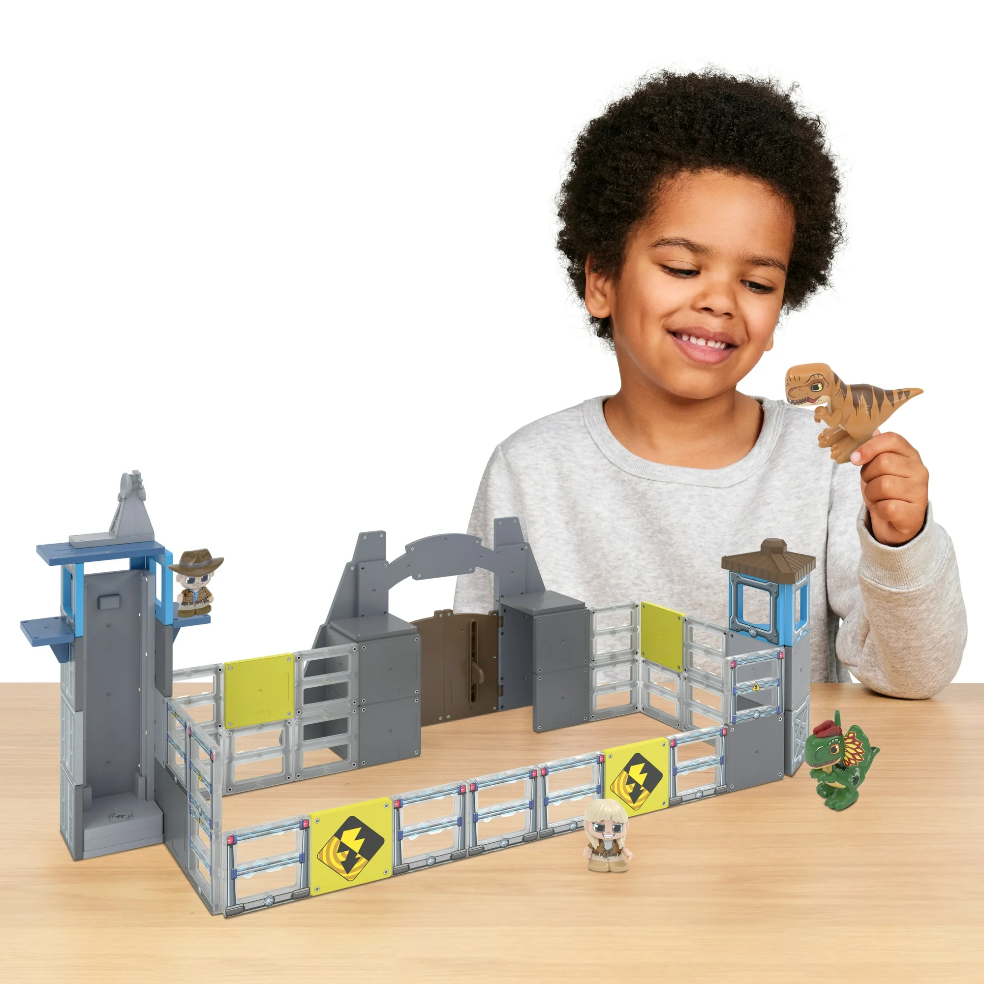 Tile Town Jurassic World Dino Escape Magnetic Tiles Building Set and Figures Tile Town Jurassic World Dino Escape Magnetic Tiles Building Set and Figures