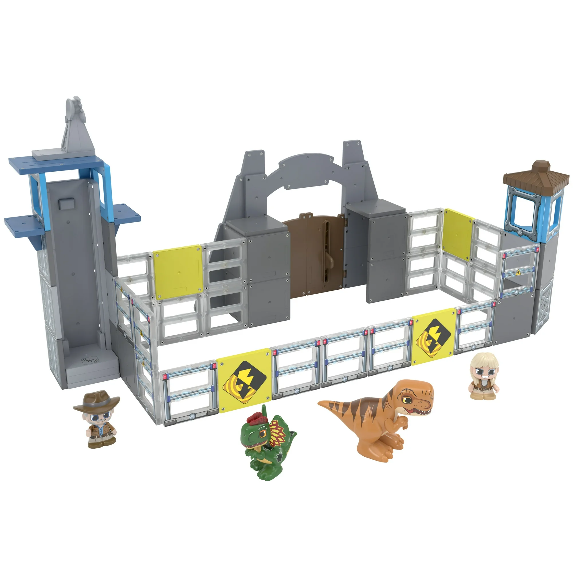Tile Town Jurassic World Dino Escape Magnetic Tiles Building Set and Figures Tile Town Jurassic World Dino Escape Magnetic Tiles Building Set and Figures