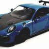 2010 Porsche 911 GT2 RS Aqua Blue Diecast Metal Model Toy