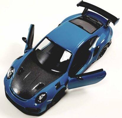 2010 Porsche 911 GT2 RS Aqua Blue Diecast Metal Model Toy