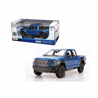 2017 Ford Raptor Pickup Truck Blue Maisto Diecast Model Car