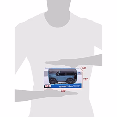 2021 Ford Bronco Badlands Gray Metallic with Black Diecast Model Car