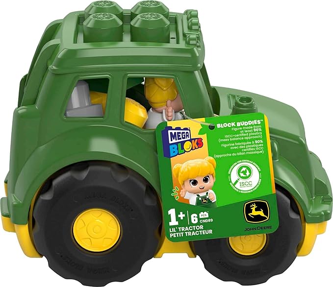 MEGA BLOKS John Deere Lil’ Tractor with 6 Pieces and Storage Blocks Toy Set MEGA BLOKS John Deere Lil’ Tractor with 6 Pieces and Storage Blocks Toy Set