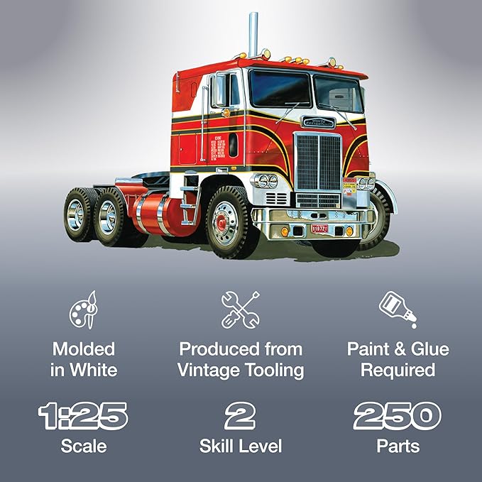 AMT White Freightliner 2-in-1 SC/DD Cabover Tractor AMT White Freightliner 2-in-1 SC/DD Cabover Tractor