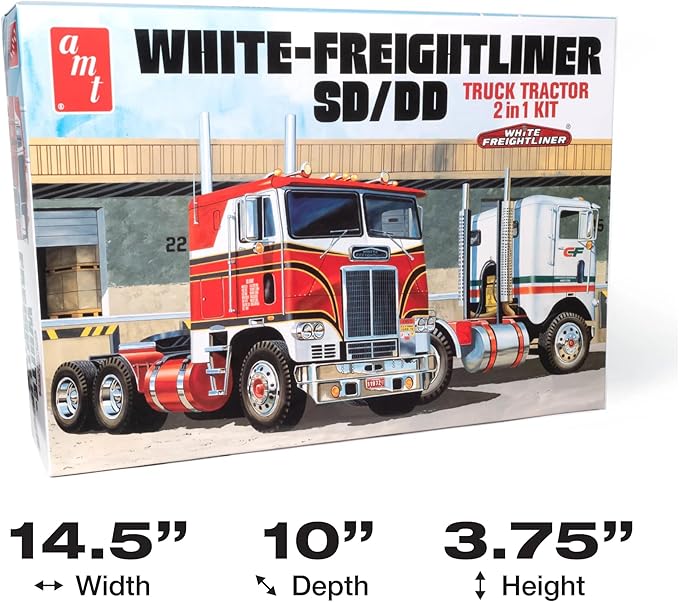AMT White Freightliner 2-in-1 SC/DD Cabover Tractor AMT White Freightliner 2-in-1 SC/DD Cabover Tractor