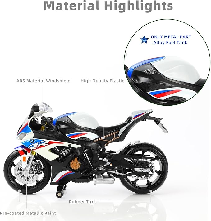 BMW S1000RR Motorcycle Model Toy Metal Die-cast BMW S1000RR Motorcycle Model Toy Metal Die-cast