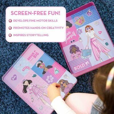Barbie D.I.Y. Magnetic Play Set 75 Pieces 3 Magnetic Dolls Crafts for Kids