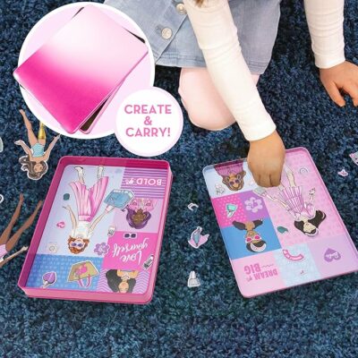 Barbie D.I.Y. Magnetic Play Set 75 Pieces 3 Magnetic Dolls Crafts for Kids