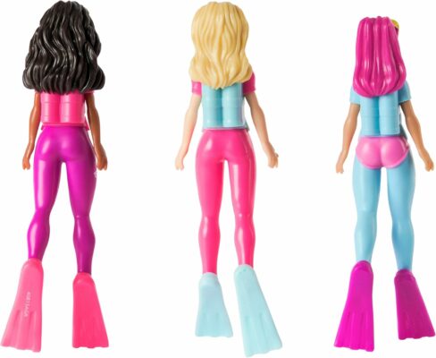 Barbie Dive Characters 3 Pack Swimming Pool Accessories & Kids Pool Toys