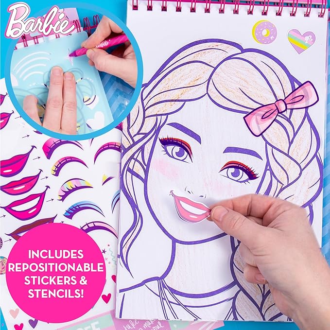 Barbie Magazine Create Hair & Makeup Looks with 130+ Stencils Pretend Make Up Barbie Magazine Create Hair & Makeup Looks with 130+ Stencils Pretend Make Up