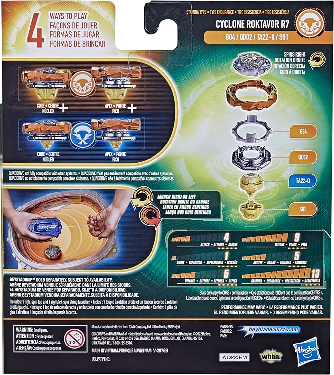 Beyblade Burst QuadDrive Cyclone Fury String Launcher Set Beyblade Burst QuadDrive Cyclone Fury String Launcher Set