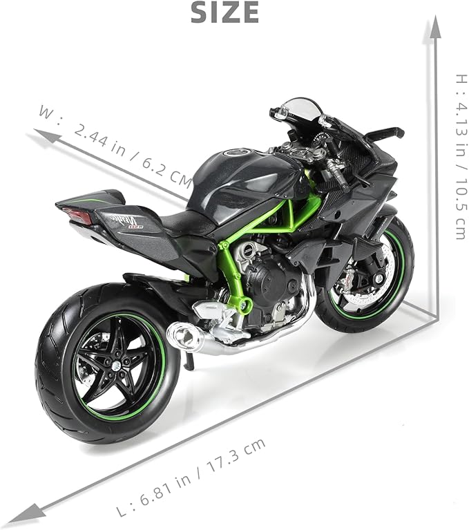 Compatible for Kawasaki Ninja H2R Motorcycle Model Toy Die-cast Metal Compatible for Kawasaki Ninja H2R Motorcycle Model Toy Die-cast Metal