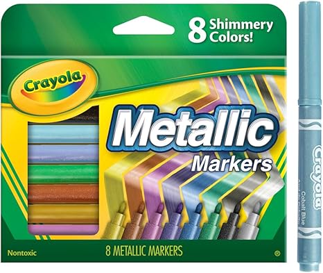 Crayola Metallic Markers Art Supplies 8 Count