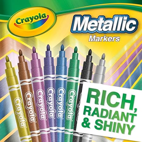 Crayola Metallic Markers Art Supplies 8 Count Crayola Metallic Markers Art Supplies 8 Count