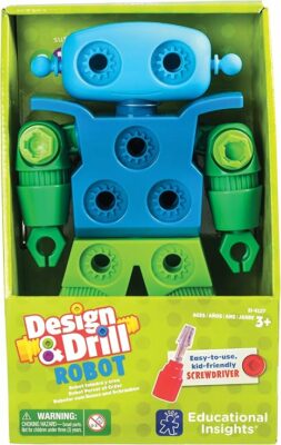 Design & Drill Robot Construction Toys & Tools for Kids