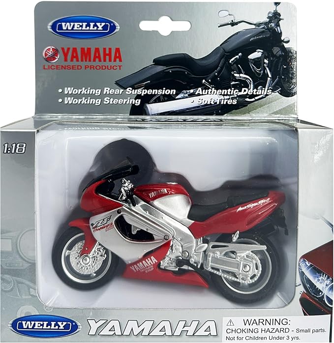 Die Cast Motorcycle Red Yamaha 2001 1:18 Scale Die Cast Motorcycle Red Yamaha 2001 1:18 Scale