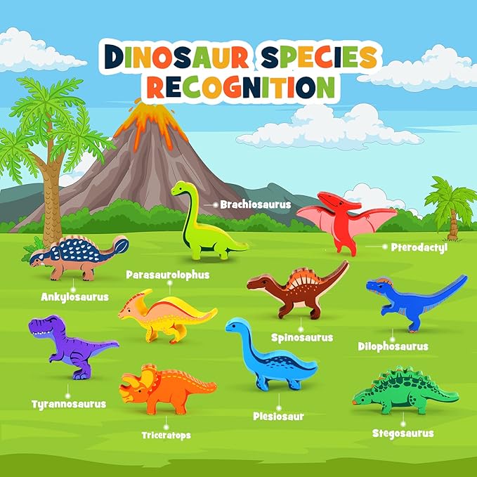 Dinosaur Wooden Stacking Montessori Toys for Kids Dinosaur Wooden Stacking Montessori Toys for Kids