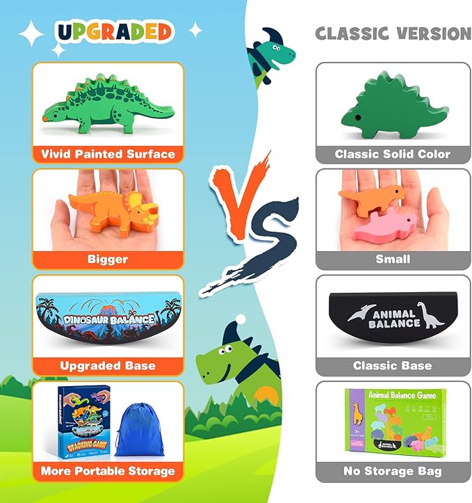 Dinosaur Wooden Stacking Montessori Toys for Kids Dinosaur Wooden Stacking Montessori Toys for Kids