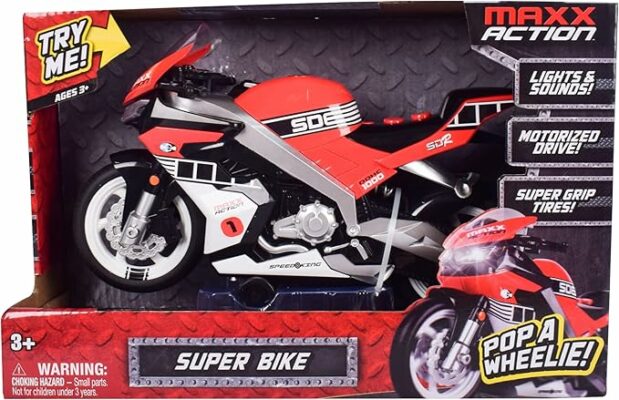 Entertainment Maxx Action Super Bike with Wheelie Feature