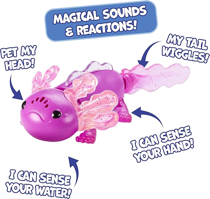 Fingerlings Interactive Baby Axolotl Ziggy Magenta Swims & Lights Up Fingerlings Interactive Baby Axolotl Ziggy Magenta Swims & Lights Up